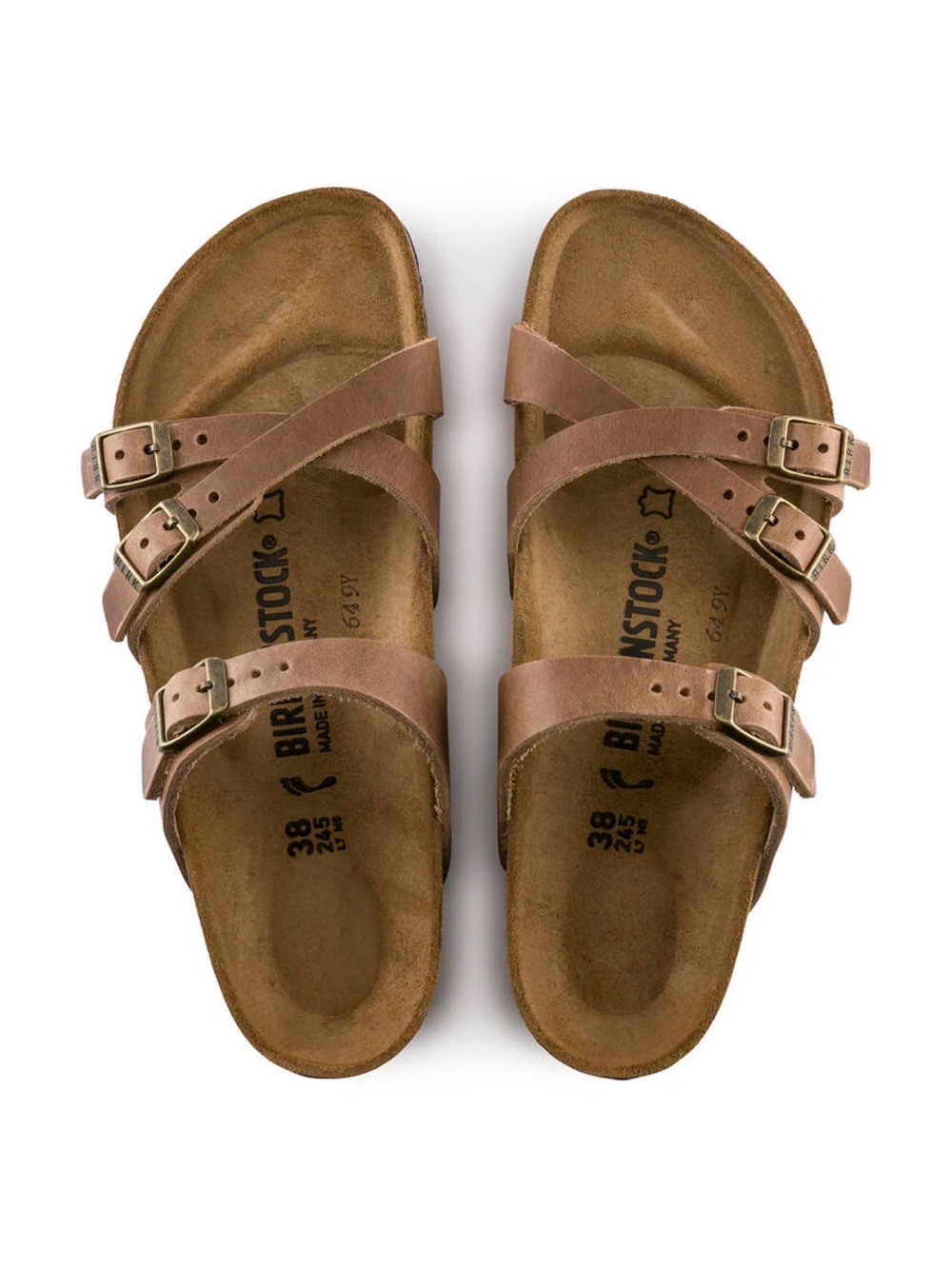 NEW IN BOX Birkenstock Franca - Tabacco Brown, Oiled Leather - 39 NARROW